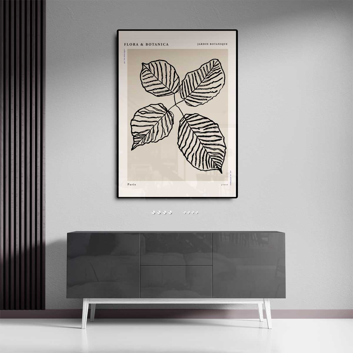 Botanische Bladprint Kunstwerk-canvas-dibond-plexiglas-wanddecoratie-WallArtistic