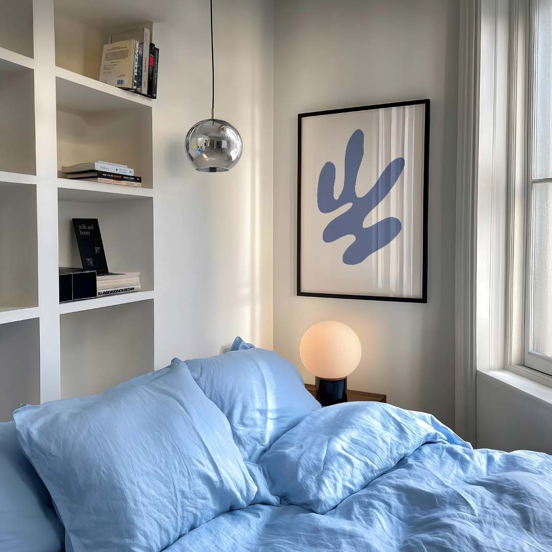 Stijlvolle Abstracte Blauw-vorm Poster-WallArtistic