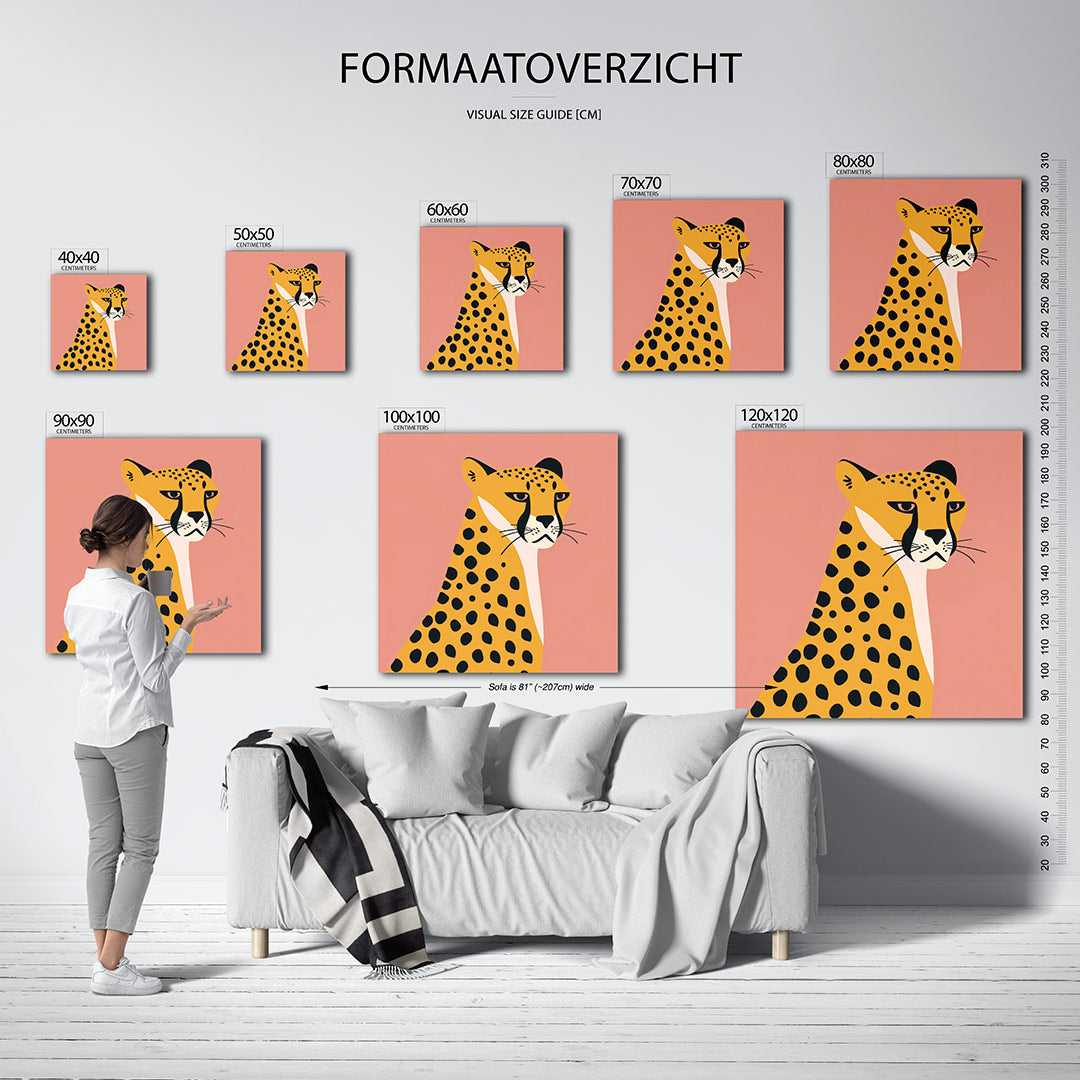Gestileerde luipaard Kunstwerk