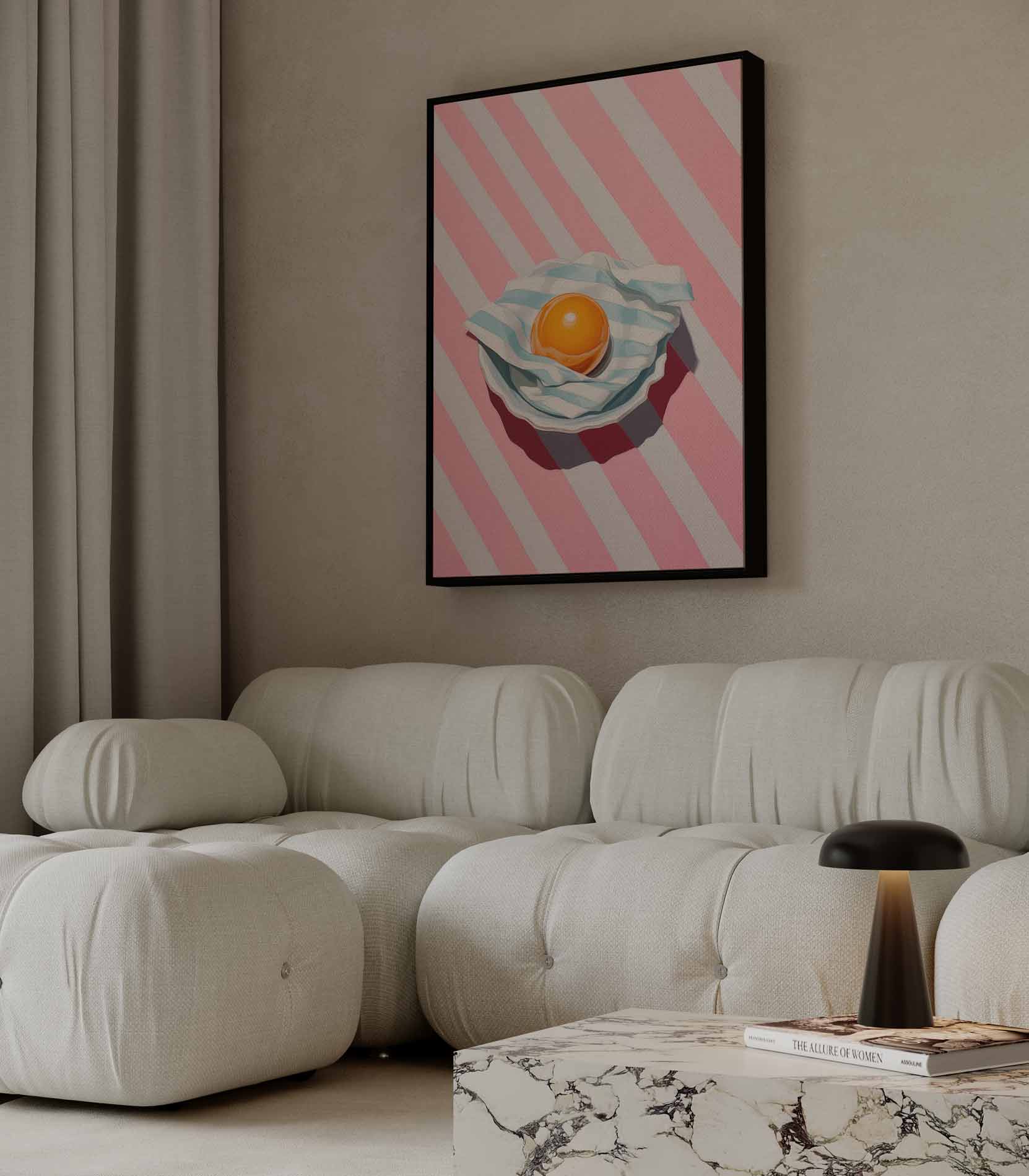 Zomerse Vrucht in Strepen Kunstwerk-canvas-dibond-plexiglas-wanddecoratie-WallArtistic