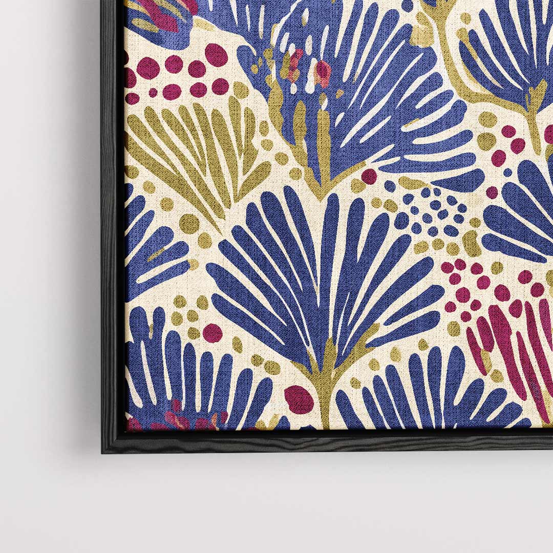 Boho bladerenpatroon Kunstwerk-canvas-dibond-plexiglas-wanddecoratie-WallArtistic