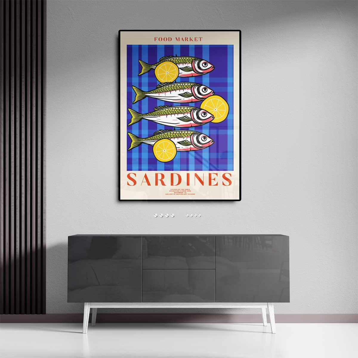 Vrolijke Sardientjes Kunstwerk-canvas-dibond-plexiglas-wanddecoratie-WallArtistic