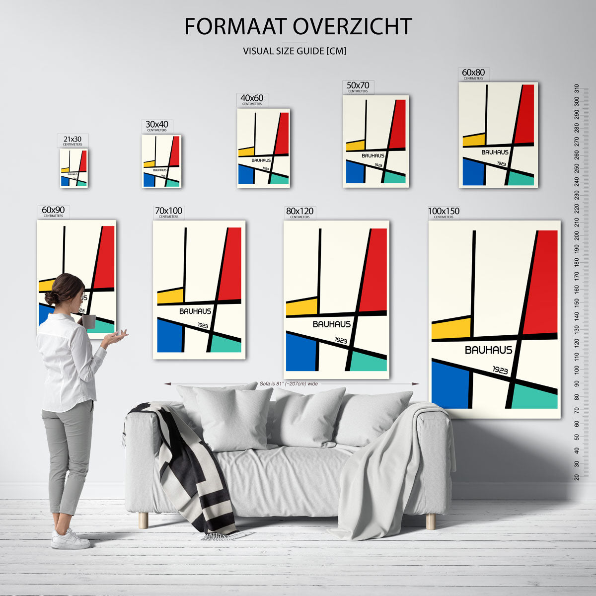 Vlakverdeling en kleur Poster