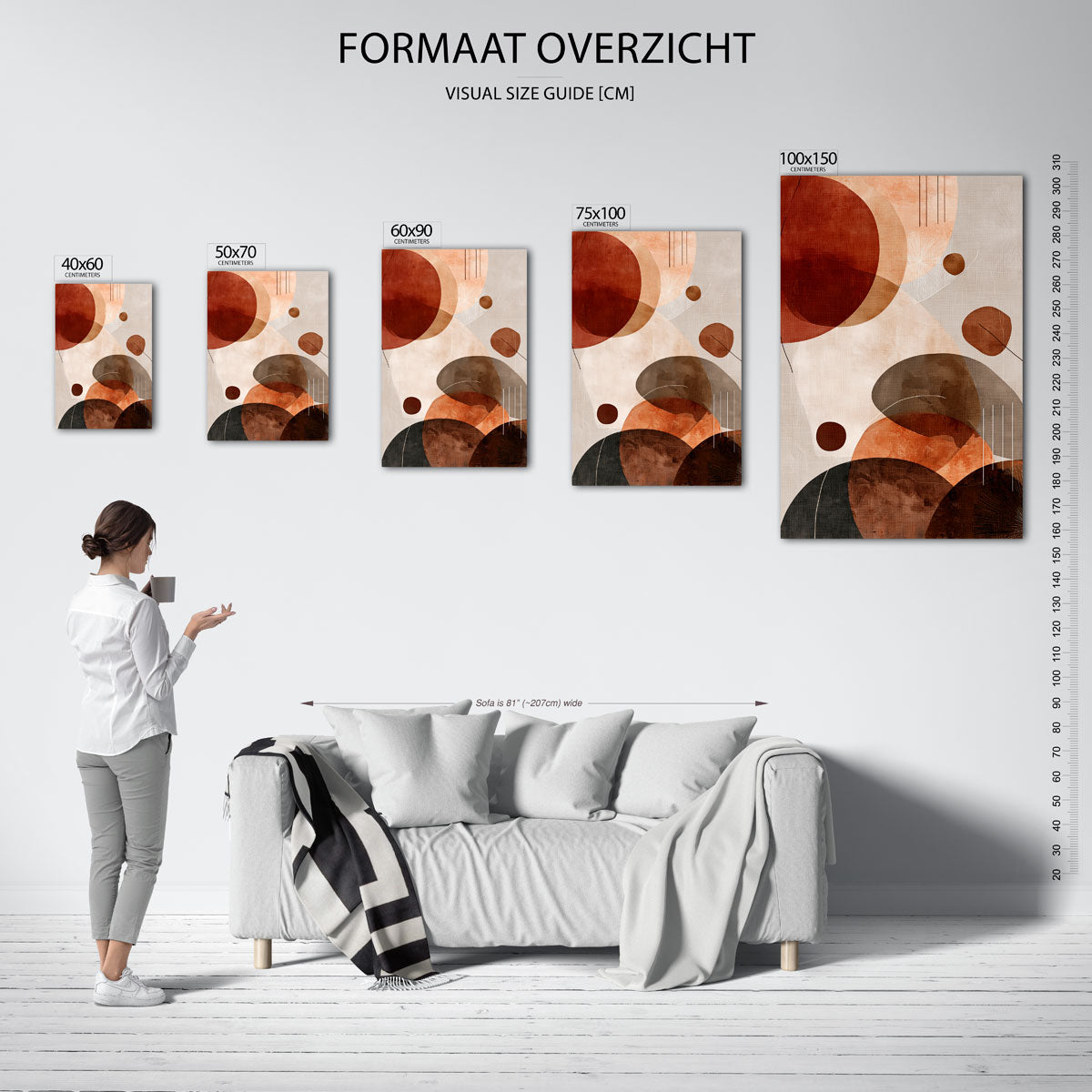 Organische vormen compositie Kunstwerk