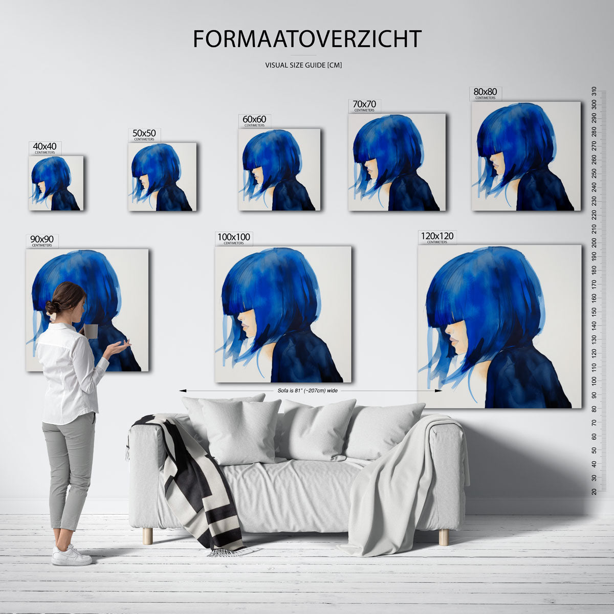 Blauw kapsel Poster