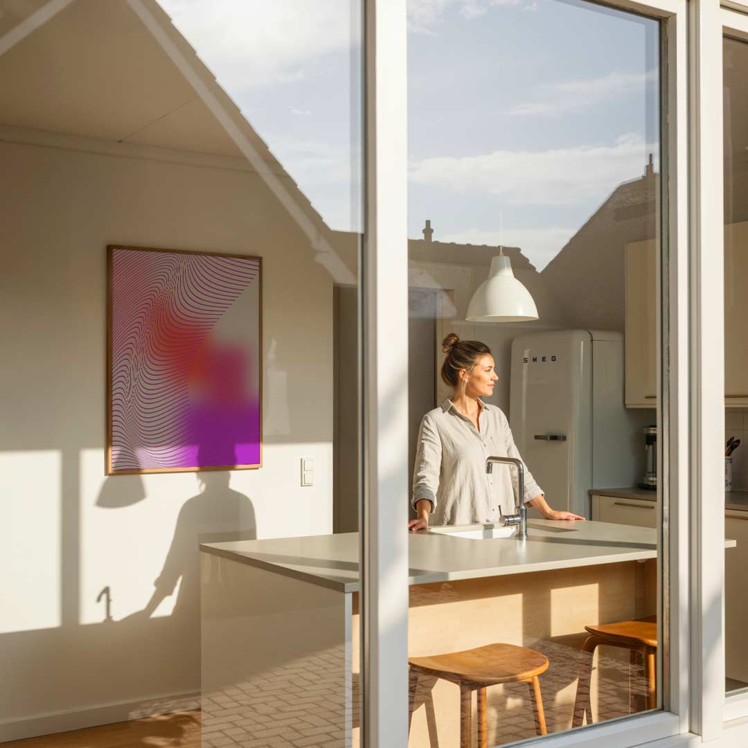 Kleurrijke Abstracte Golven Poster-WallArtistic