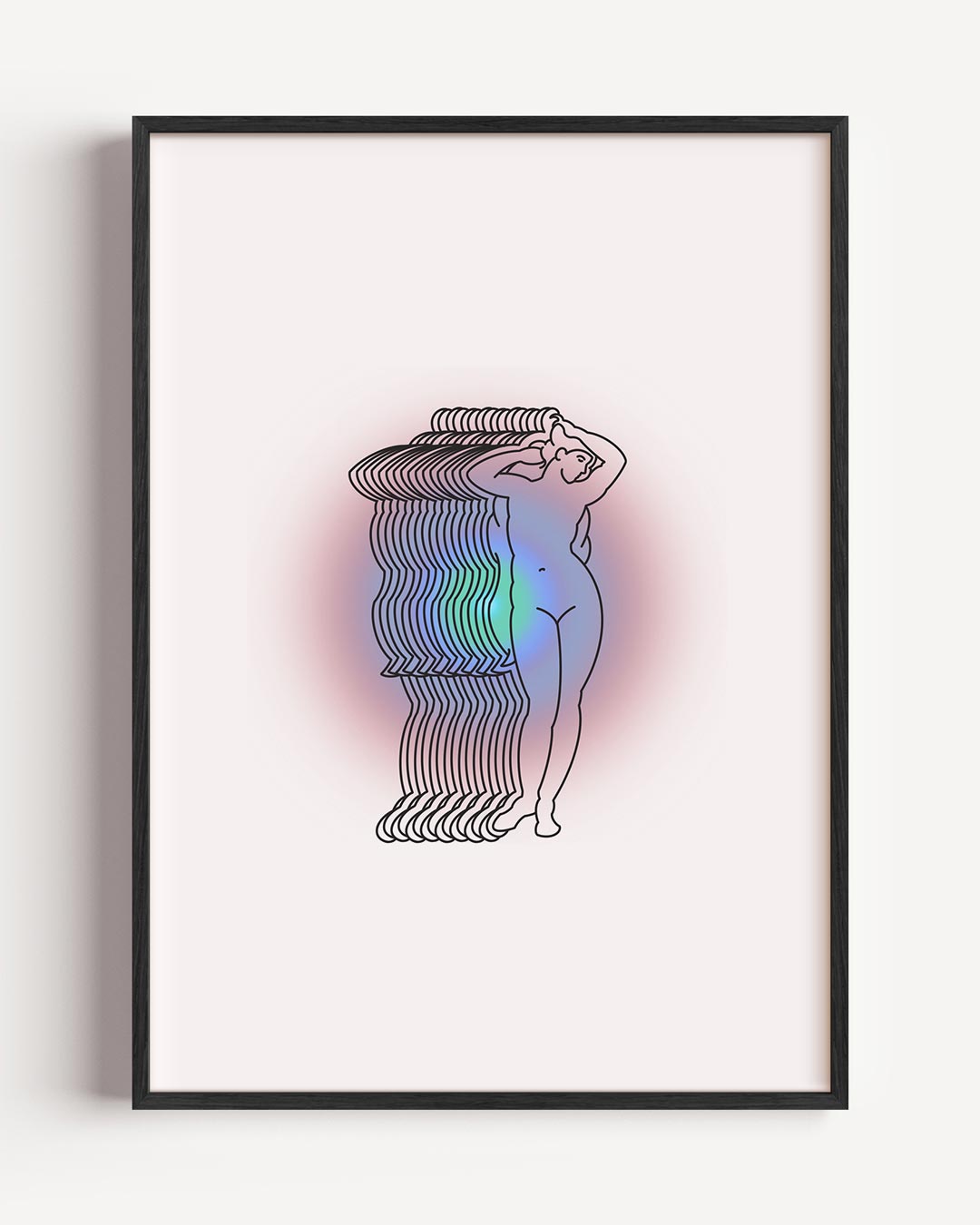 Abstracte Elegantie Vrouwelijke Vorm Poster-WallArtistic