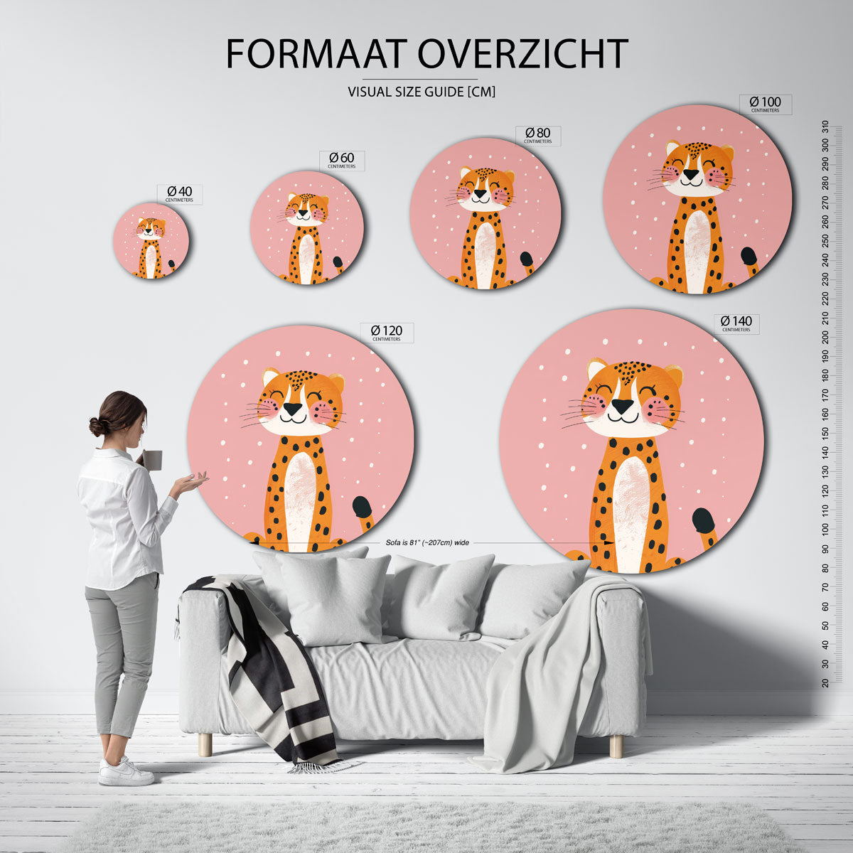 Lachende luipaard Muurcirkel
