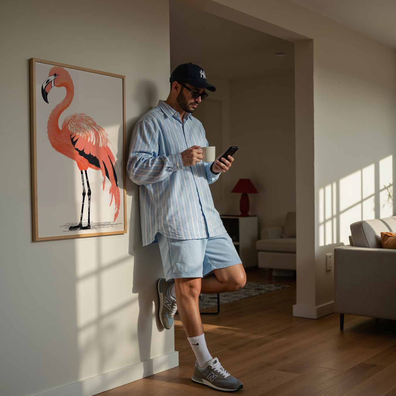 Stijlvolle Flamingo Poster-WallArtistic