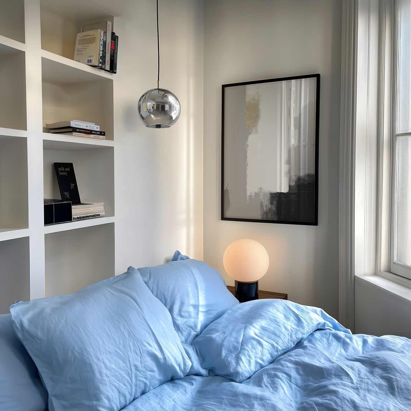 Abstracte Elegantie in Zwart en Wit Poster-WallArtistic