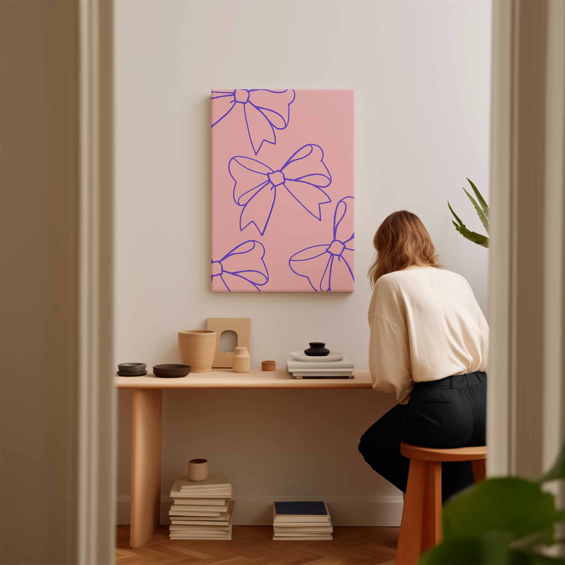 Speelse Strikjes Kunstwerk-canvas-dibond-plexiglas-wanddecoratie-WallArtistic