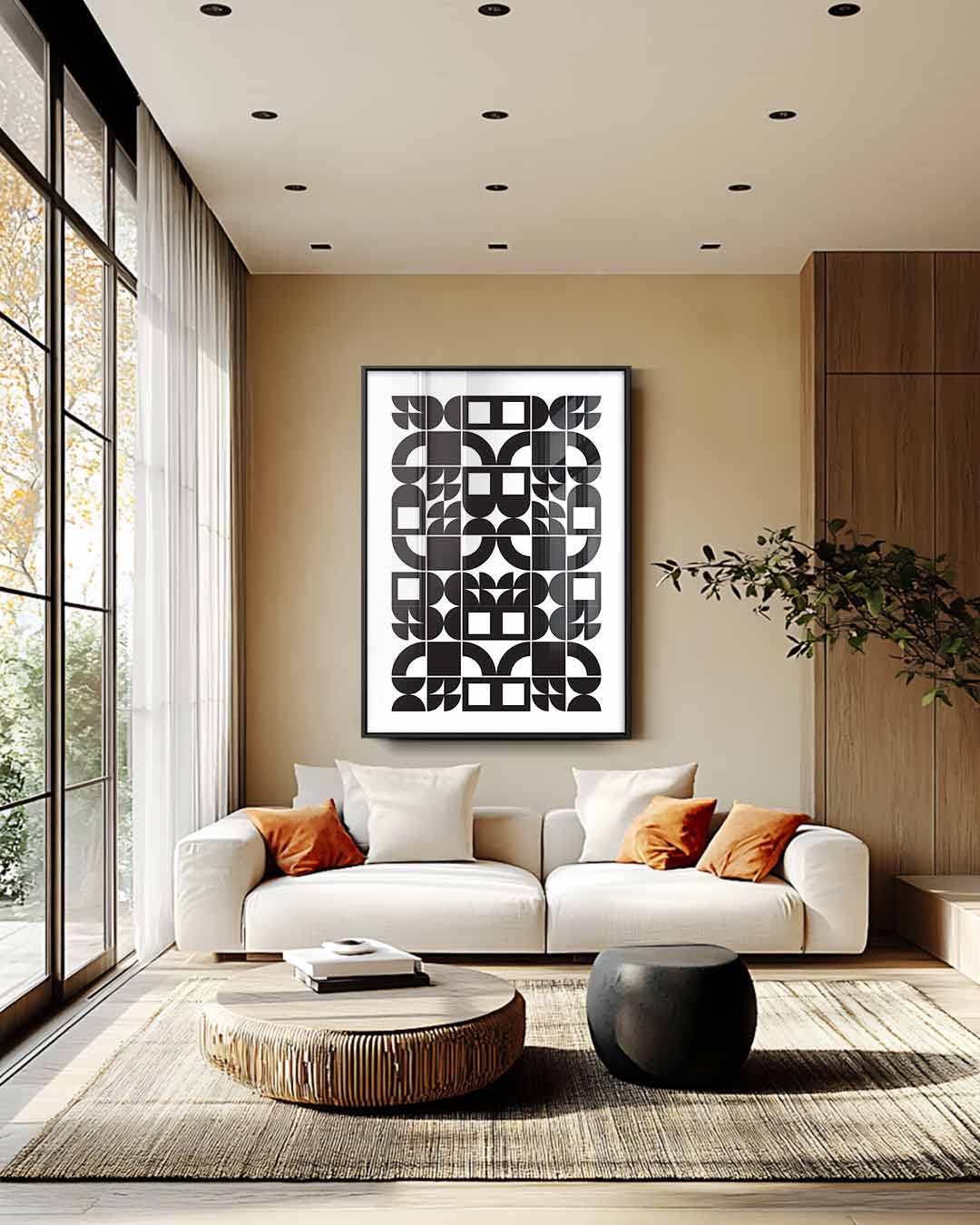 Moderne Geometrische Patronen Kunstwerk-canvas-dibond-plexiglas-wanddecoratie-WallArtistic