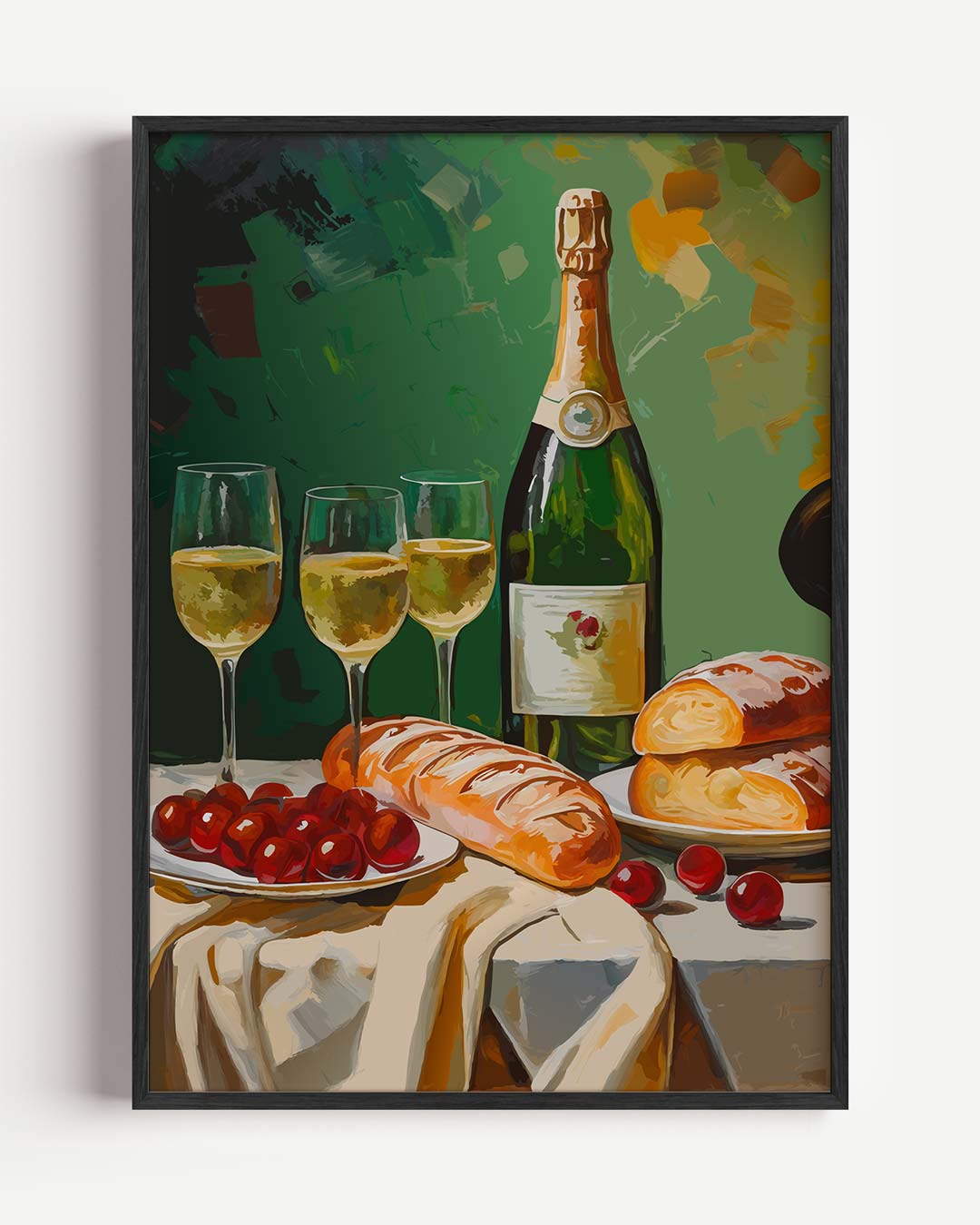 Stijlvolle Champagne en Brunch Poster-WallArtistic