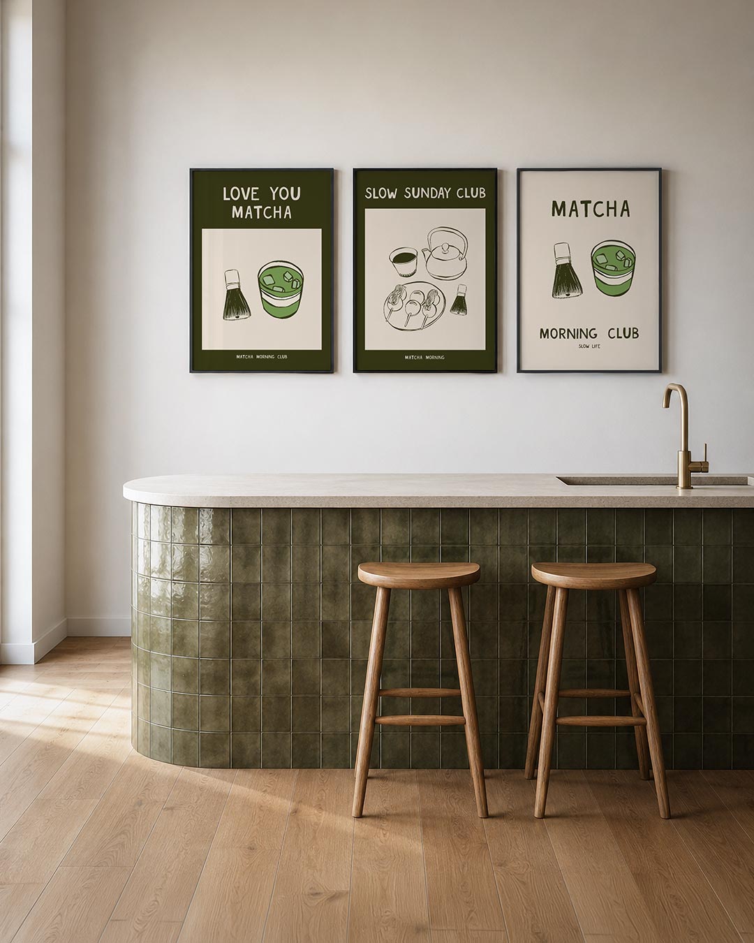 Matcha illustratie Posterset