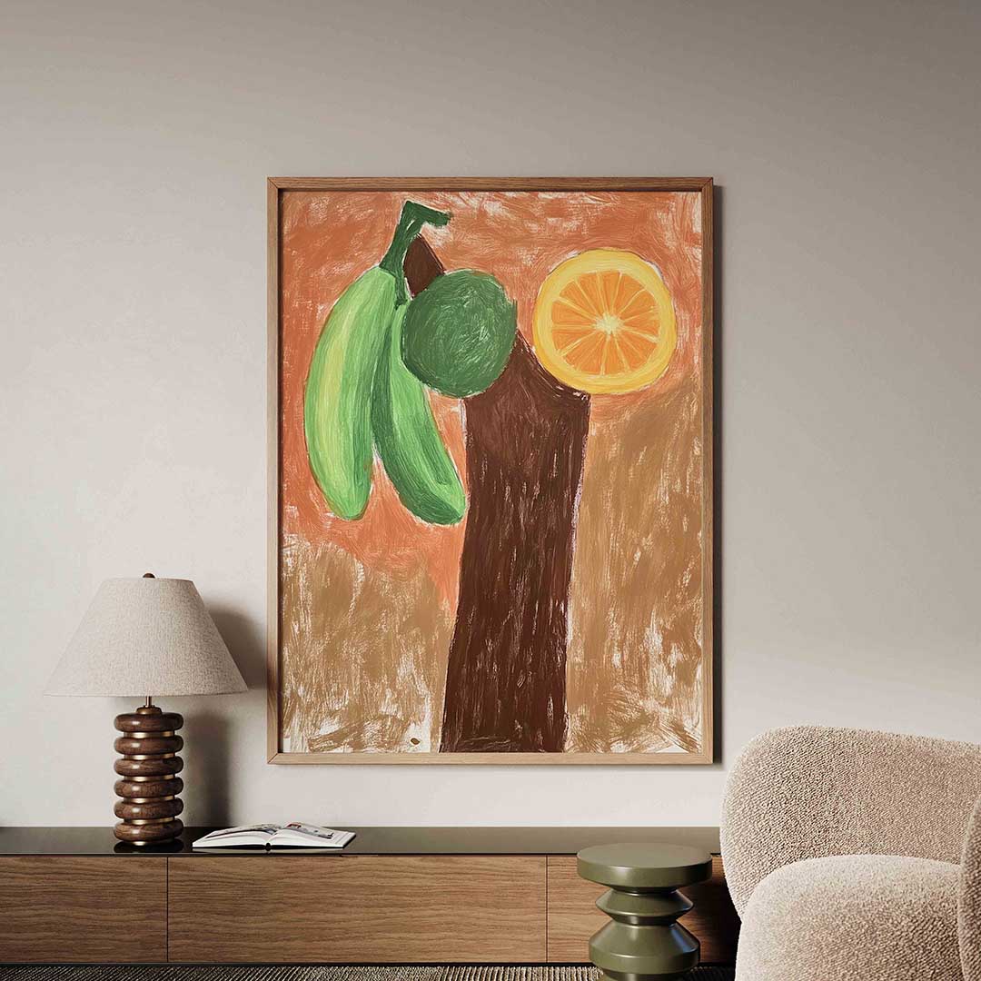 Fruit en boomstam Poster