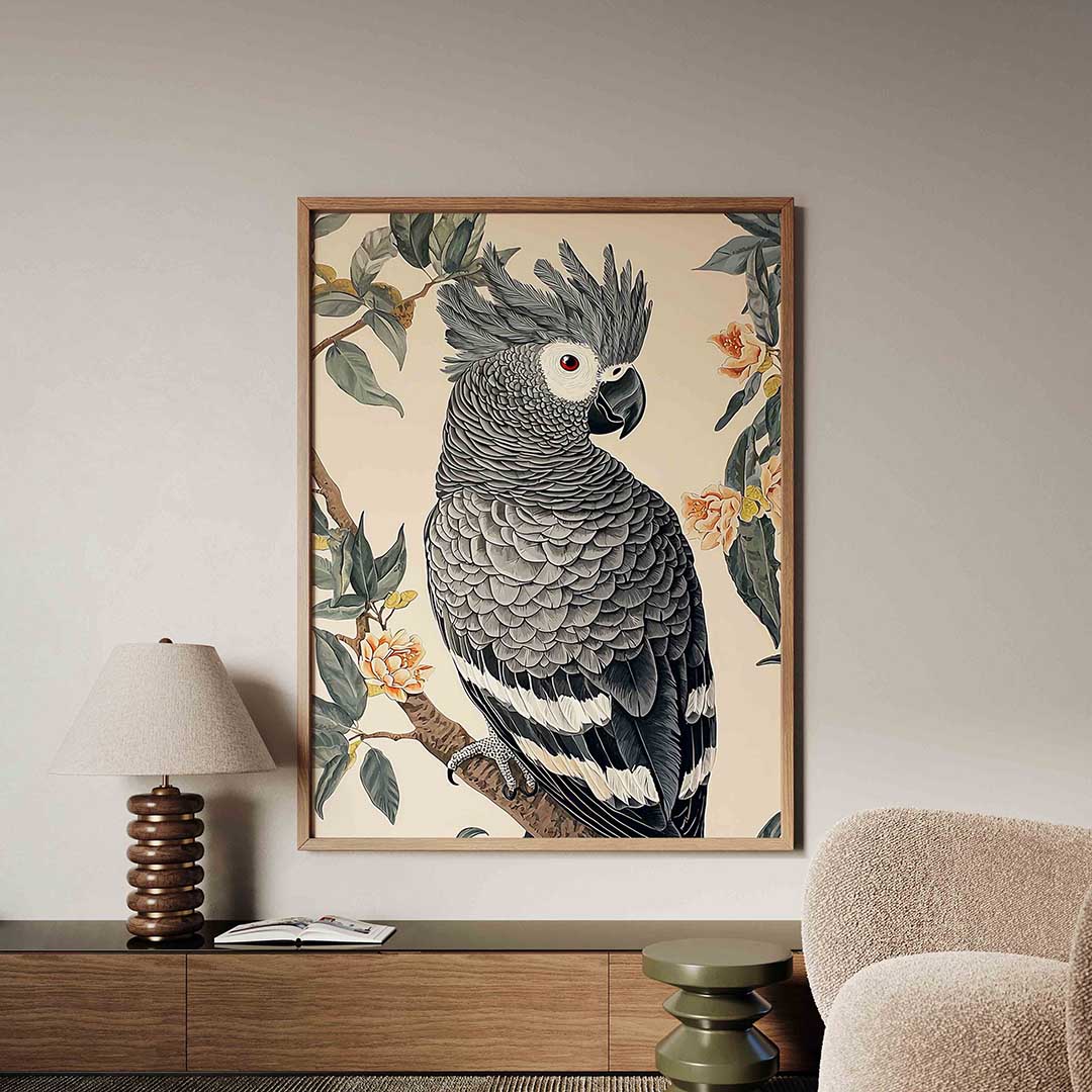 Papegaai op tak Poster