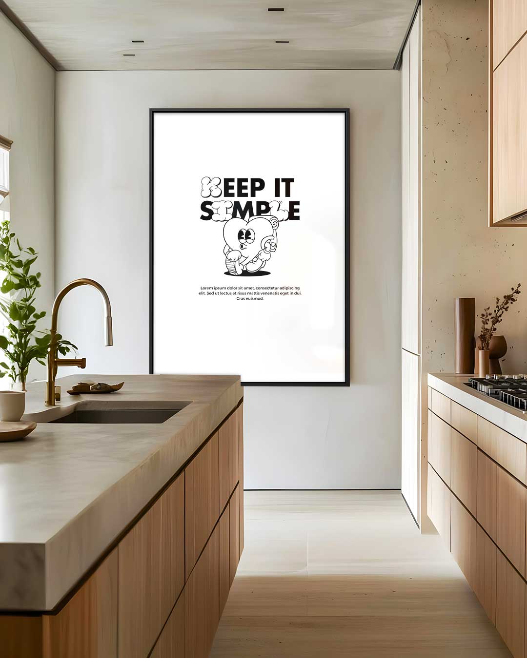 Keep It Simple Illustratie Kunstwerk-canvas-dibond-plexiglas-wanddecoratie-WallArtistic