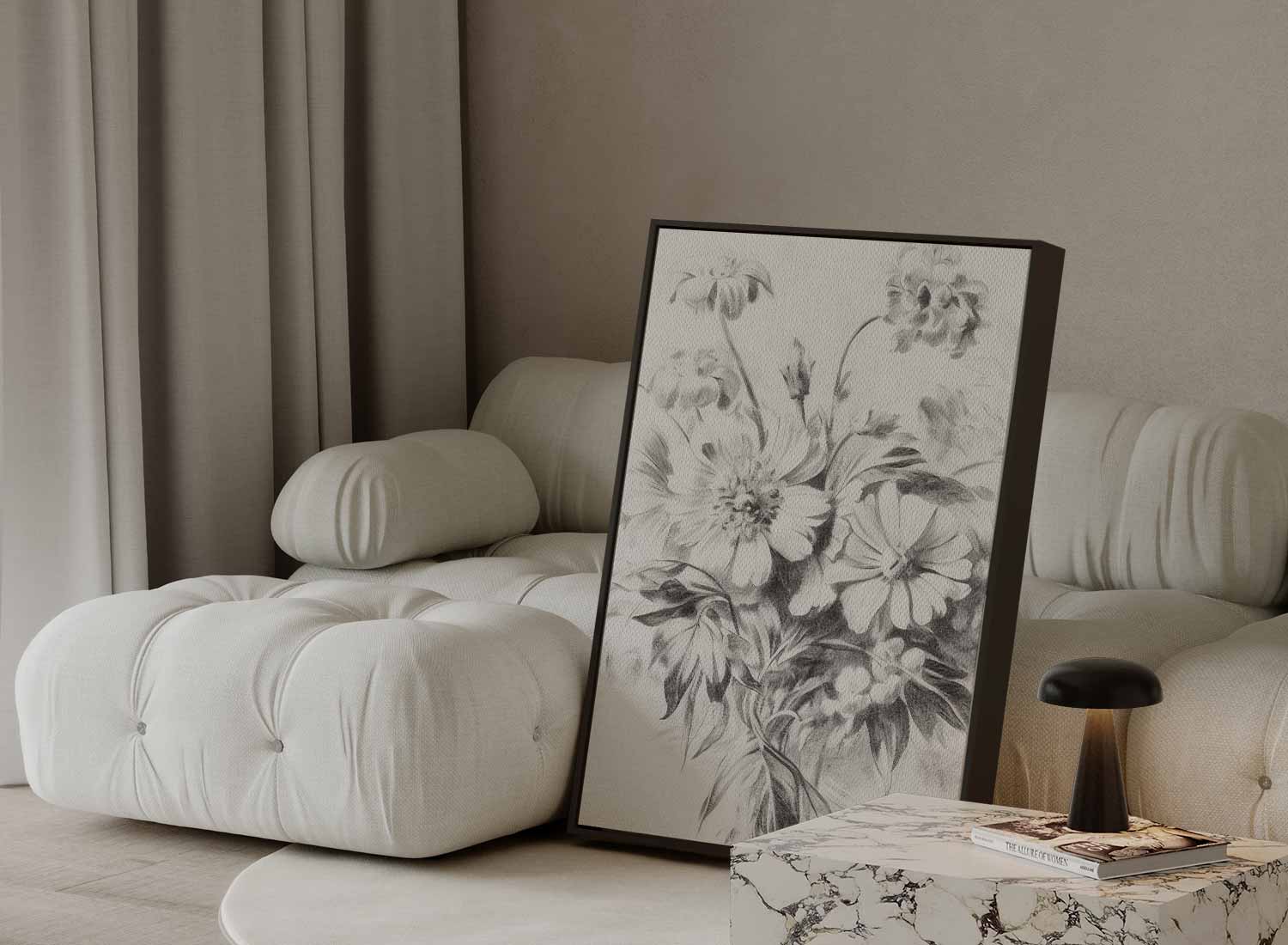 Zachte Bloemenpracht Kunstwerk-canvas-dibond-plexiglas-wanddecoratie-WallArtistic