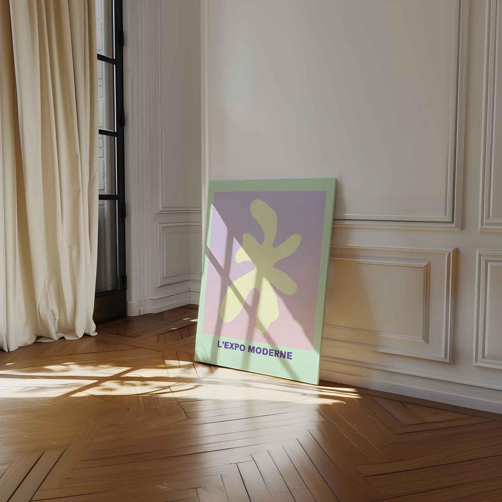 Abstracte Vormen in Pastel Kunstwerk-canvas-dibond-plexiglas-wanddecoratie-WallArtistic
