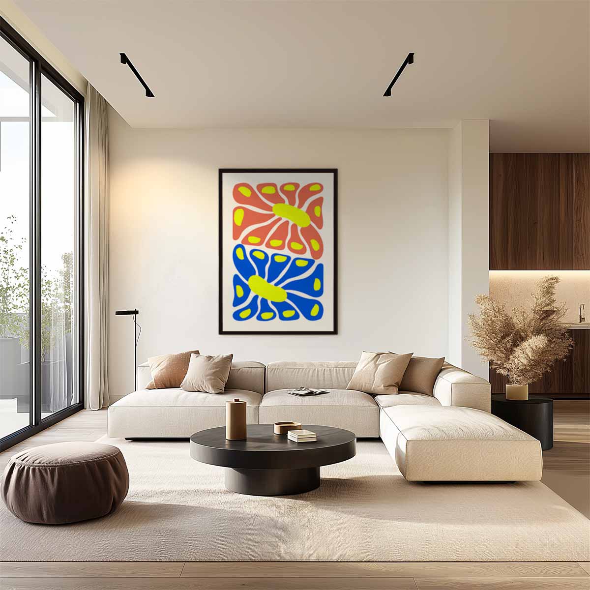 Kleurrijke Bloemexplosie Kunstwerk-canvas-dibond-plexiglas-wanddecoratie-WallArtistic