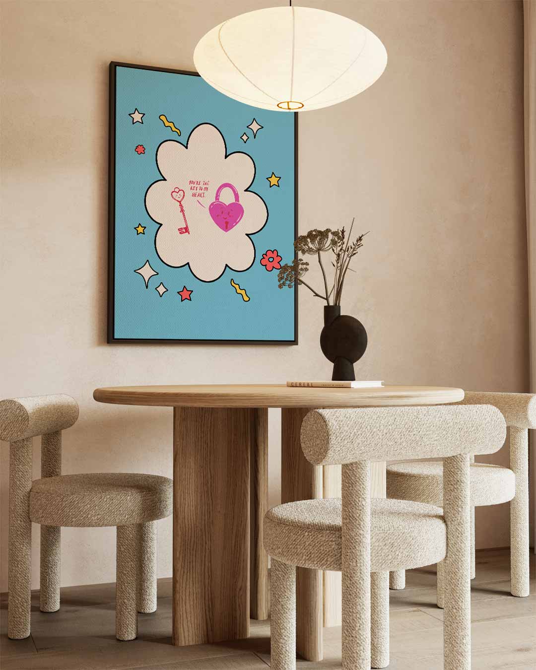 Sleutel tot Mijn Hart Kunstwerk-canvas-dibond-plexiglas-wanddecoratie-WallArtistic