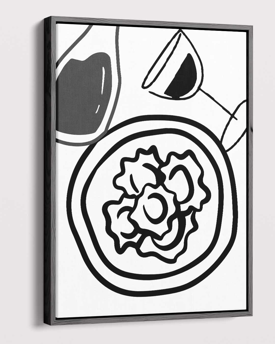 Kunstzinnig Italiaans Diner Kunstwerk-canvas-dibond-plexiglas-wanddecoratie-WallArtistic