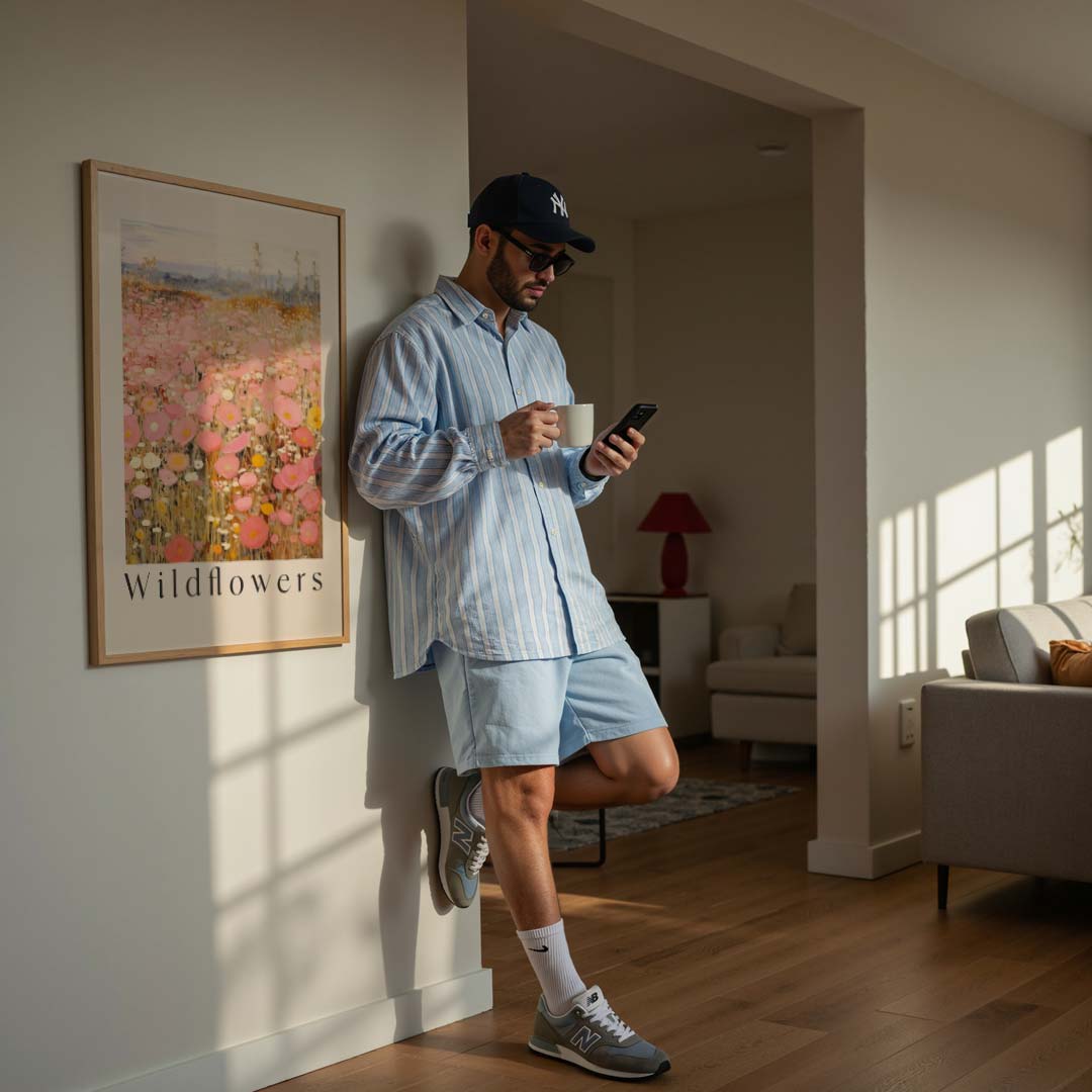 Veld met Wilde Bloemen Poster-WallArtistic