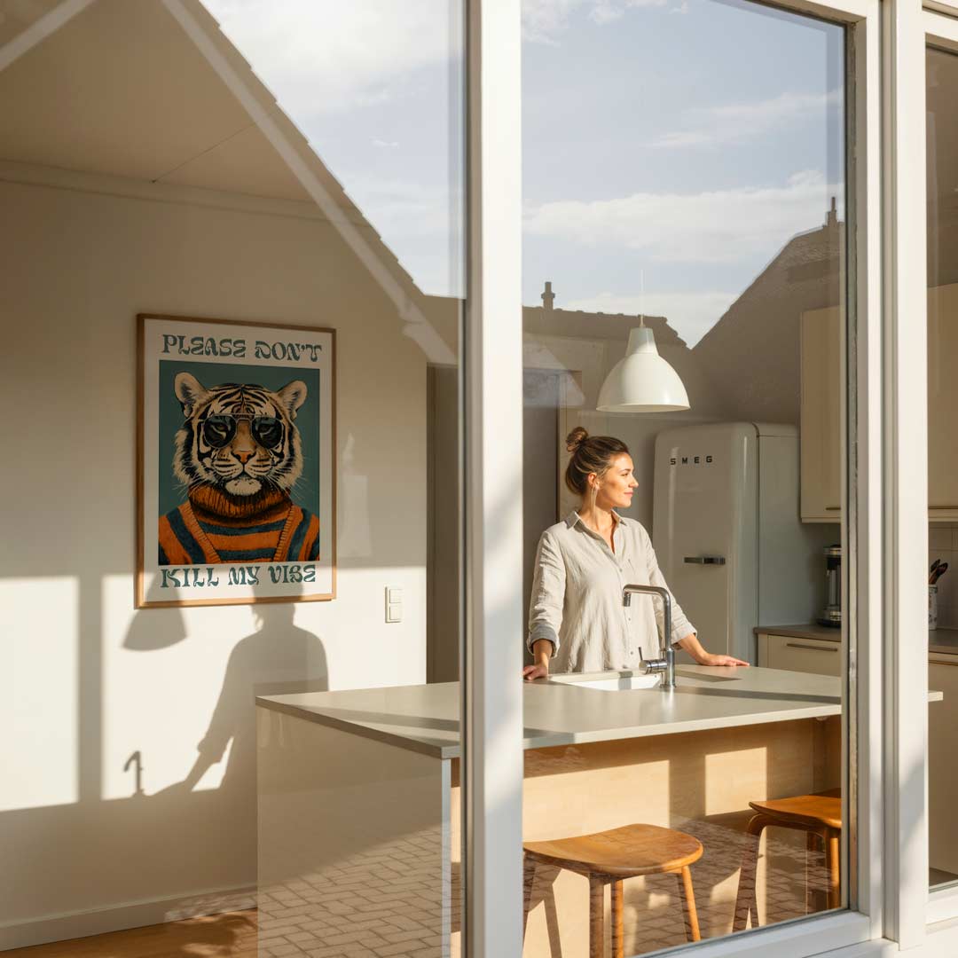Stoere Tijger Poster-WallArtistic