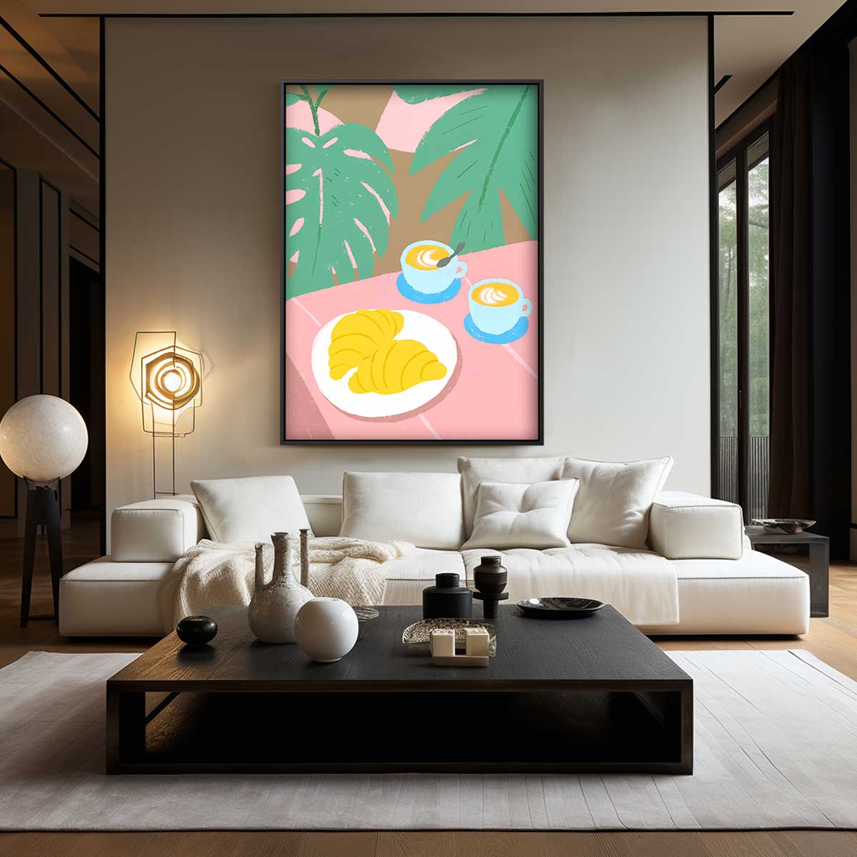 Ontspannen Ontbijtsfeer Kunstwerk-canvas-dibond-plexiglas-wanddecoratie-WallArtistic
