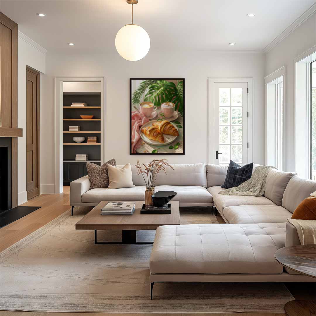 Ontbijt in het Groen Kunstwerk-canvas-dibond-plexiglas-wanddecoratie-WallArtistic
