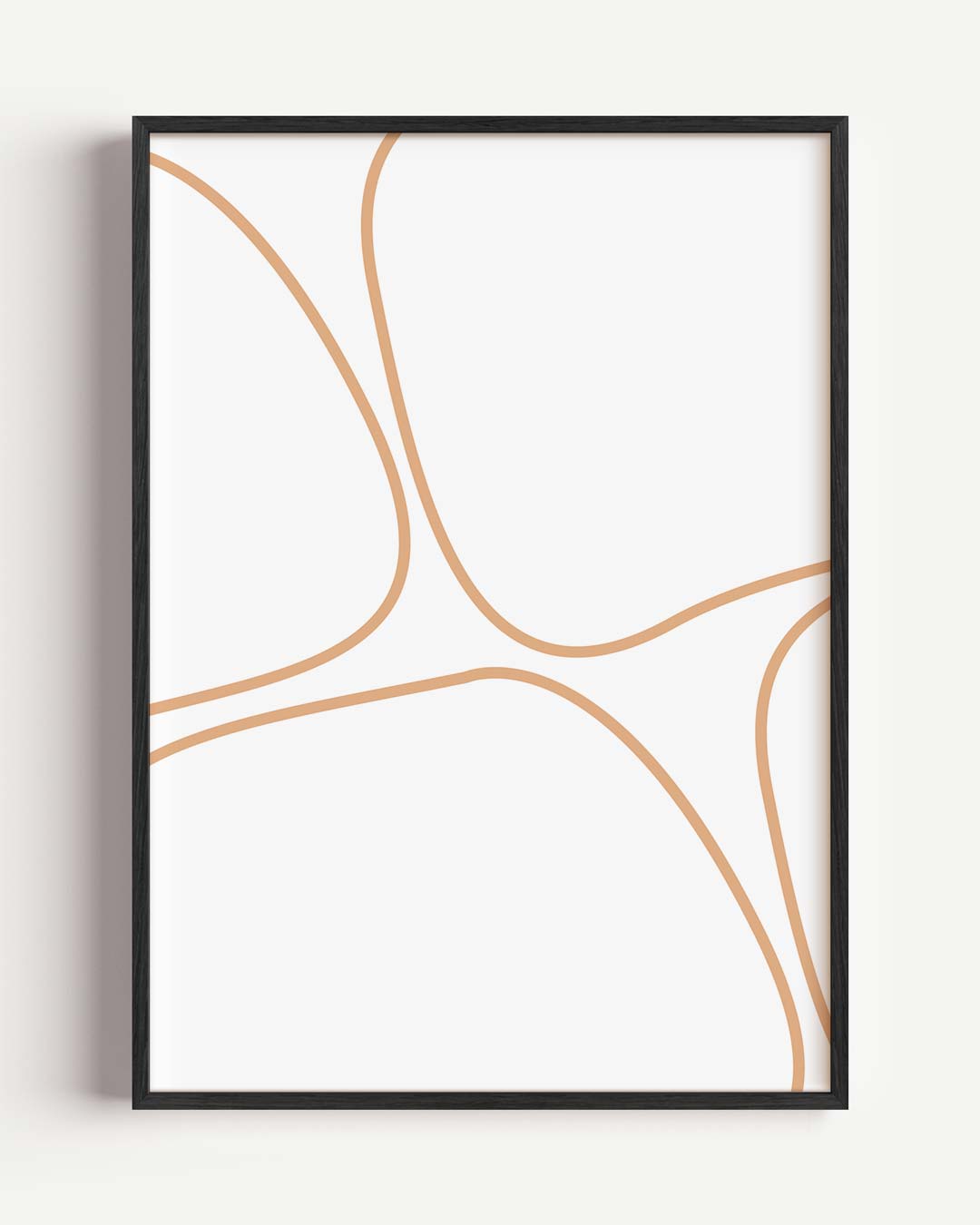 Abstracte Vormen in Beige Poster-WallArtistic