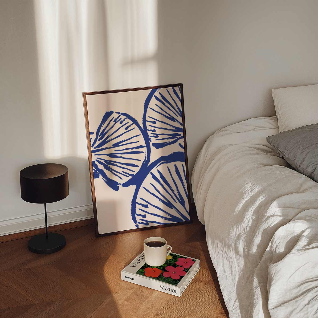 Abstracte Blauwe Schoonheid Poster-WallArtistic