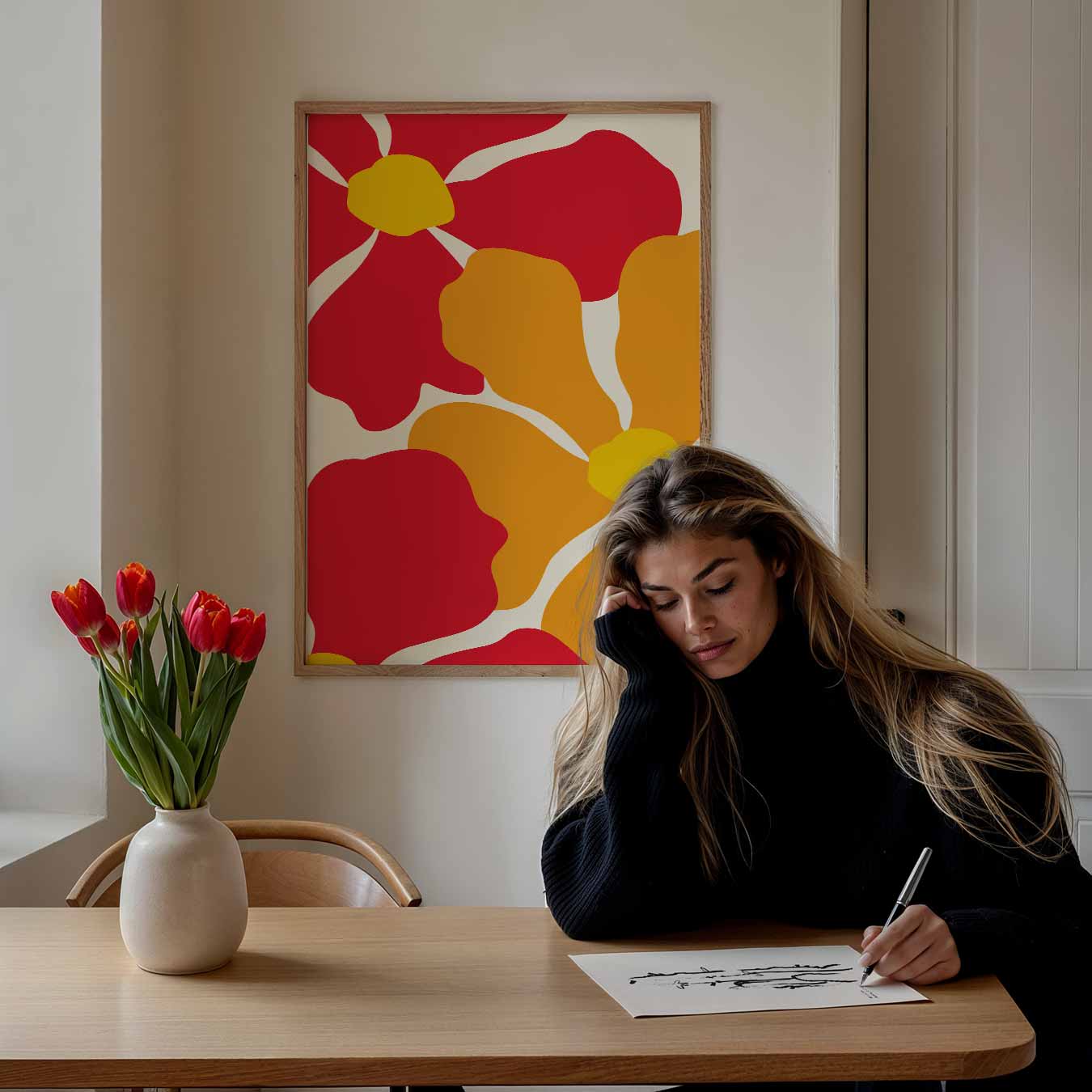 Bloemenpracht Kleurrijke Poster-WallArtistic