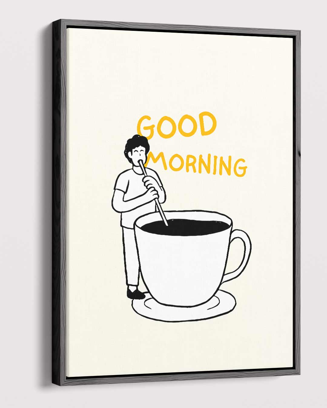 Goedemorgen Illustratie Kunstwerk-canvas-dibond-plexiglas-wanddecoratie-WallArtistic