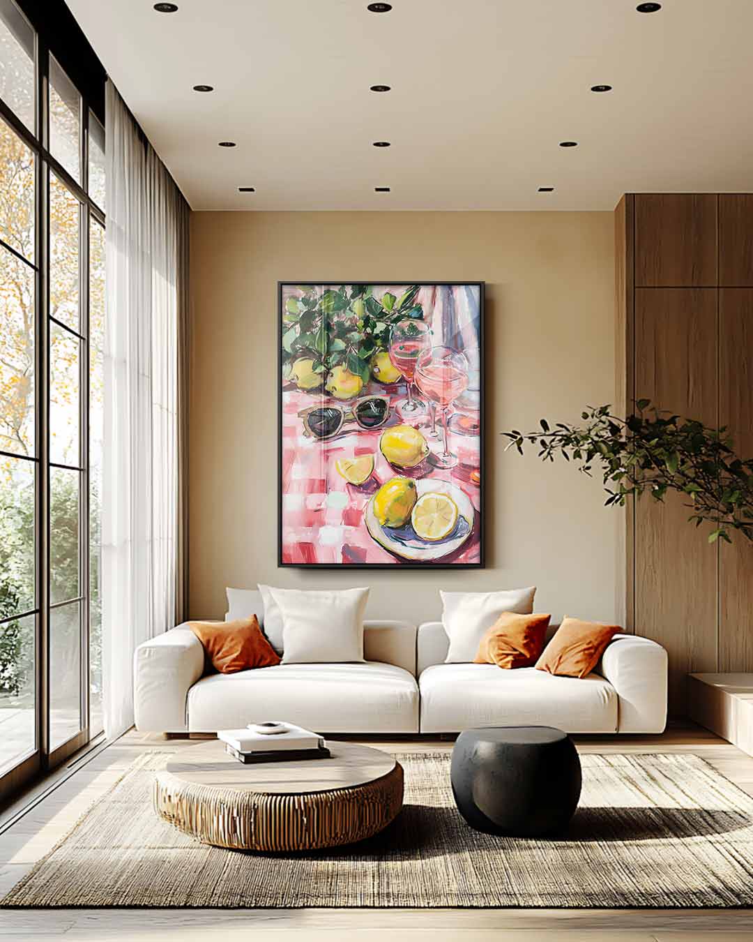 Zomerse Picknick Tafereel Kunstwerk-canvas-dibond-plexiglas-wanddecoratie-WallArtistic