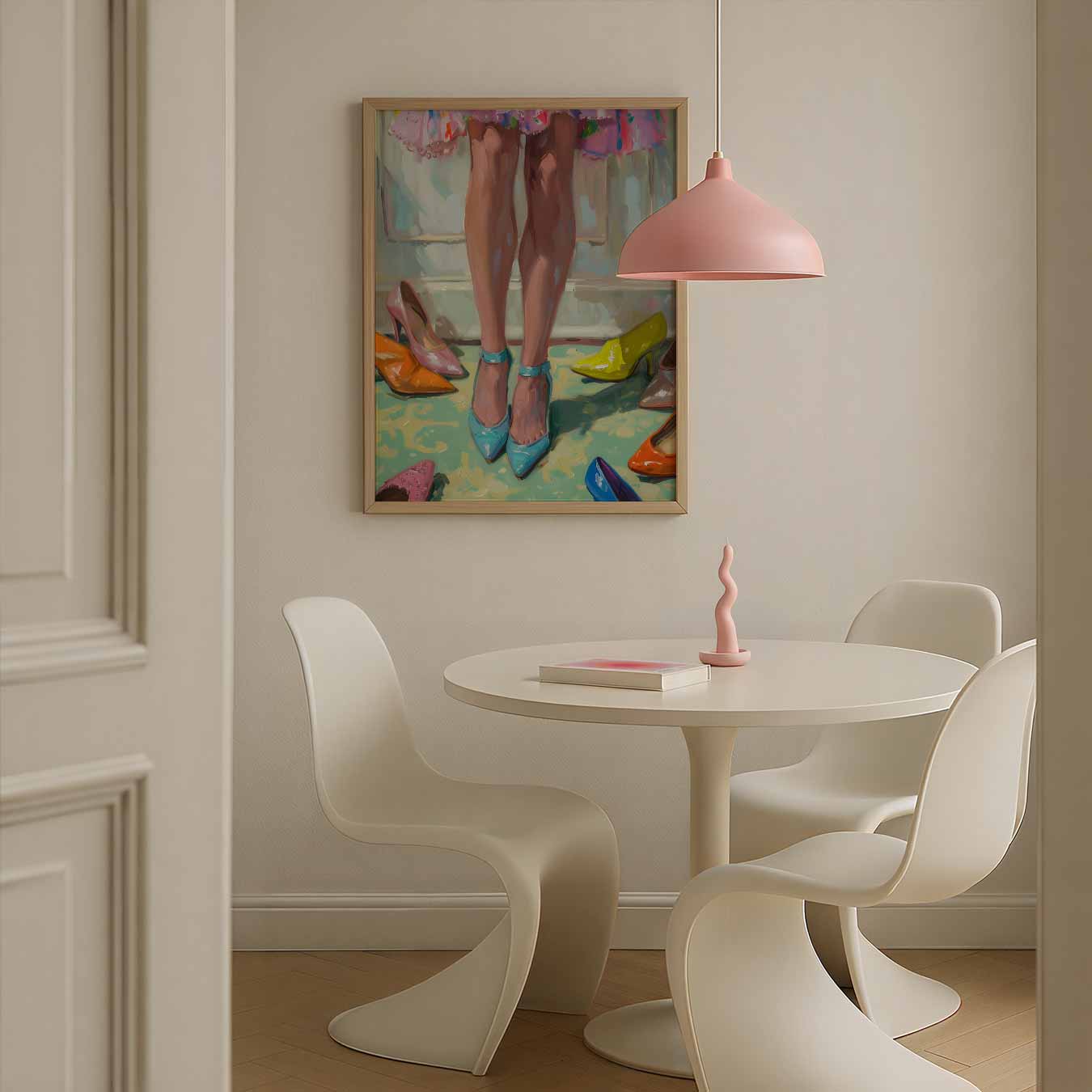 Kleurrijke Schoenenkeuze Poster-WallArtistic