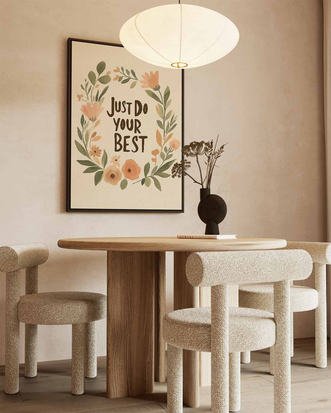 Motiverende Bloemenkrans Kunstwerk-canvas-dibond-plexiglas-wanddecoratie-WallArtistic