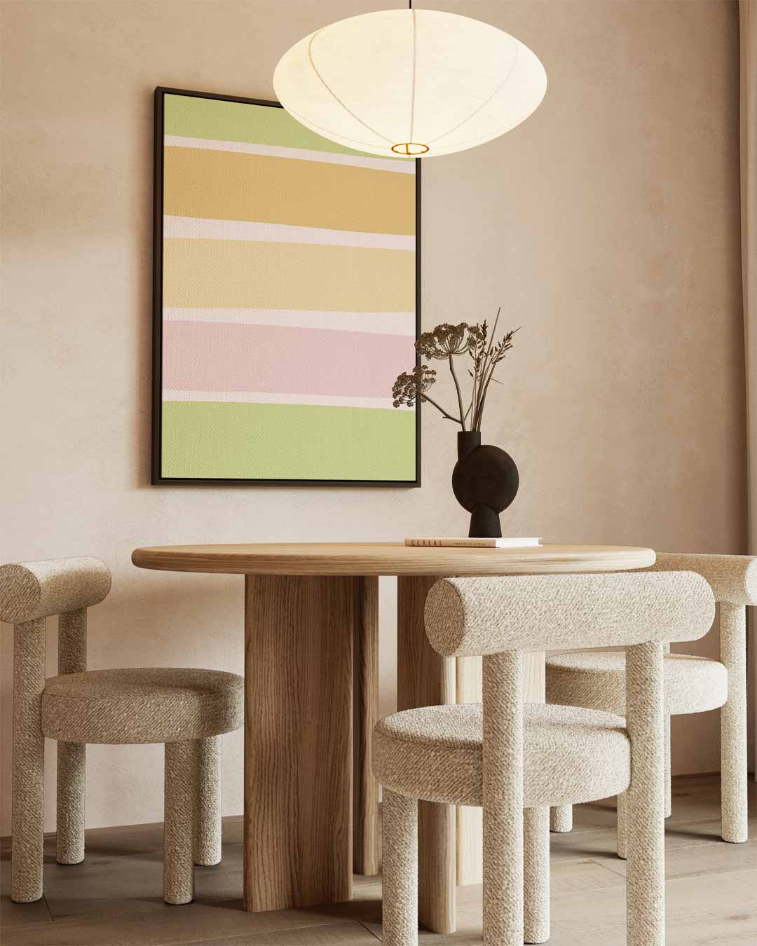 Zachte Kleuren Compositie Kunstwerk-canvas-dibond-plexiglas-wanddecoratie-WallArtistic