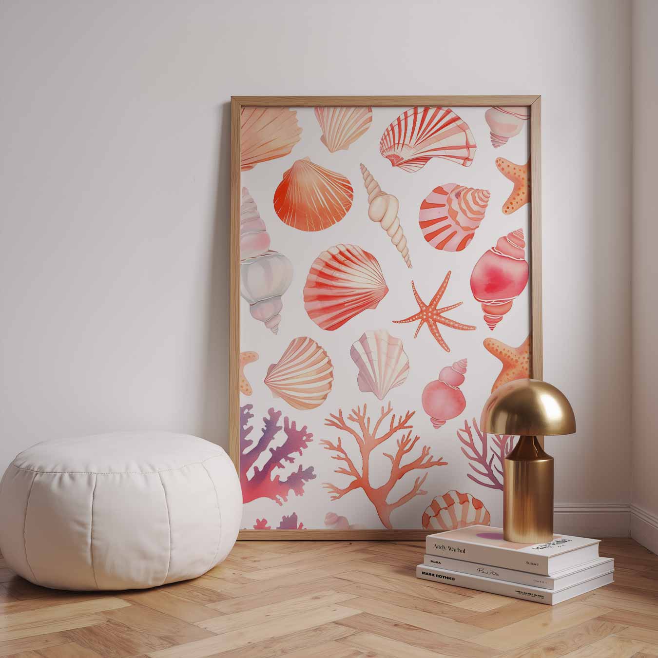 Schitterende Schelpen en Koraal Poster-WallArtistic