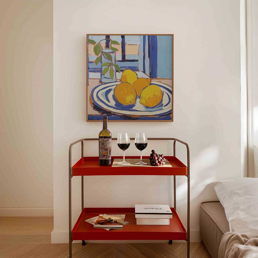 Citroenen op tafel Poster