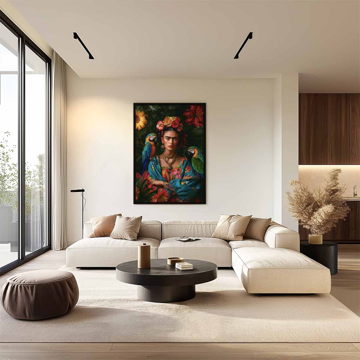 Tropische Vibes Portret Kunstwerk-canvas-dibond-plexiglas-wanddecoratie-WallArtistic