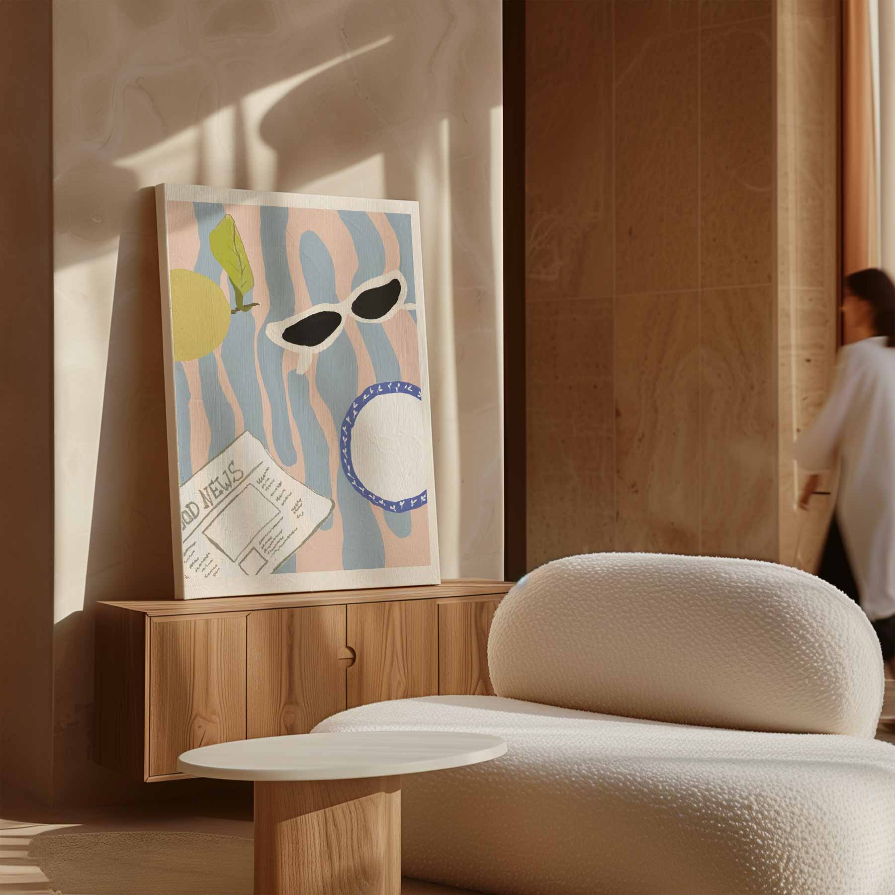 Zonnige Dag Invloeden Kunstwerk-canvas-dibond-plexiglas-wanddecoratie-WallArtistic