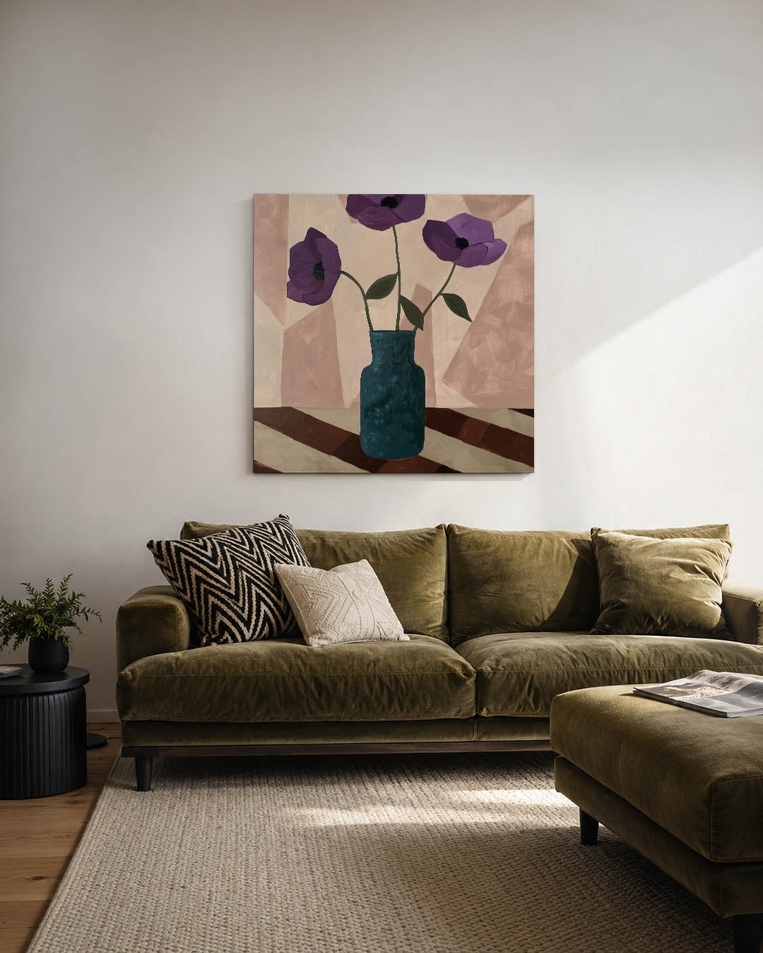Bloemen in vaas Kunstwerk