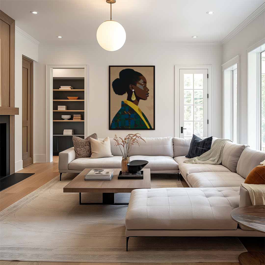 Tijdloze Elegantie in Kleur Kunstwerk-canvas-dibond-plexiglas-wanddecoratie-WallArtistic
