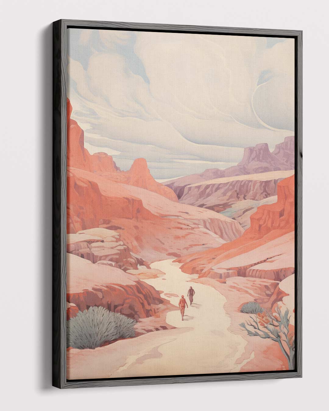 Wandeling door de Canyon Kunstwerk-canvas-dibond-plexiglas-wanddecoratie-WallArtistic