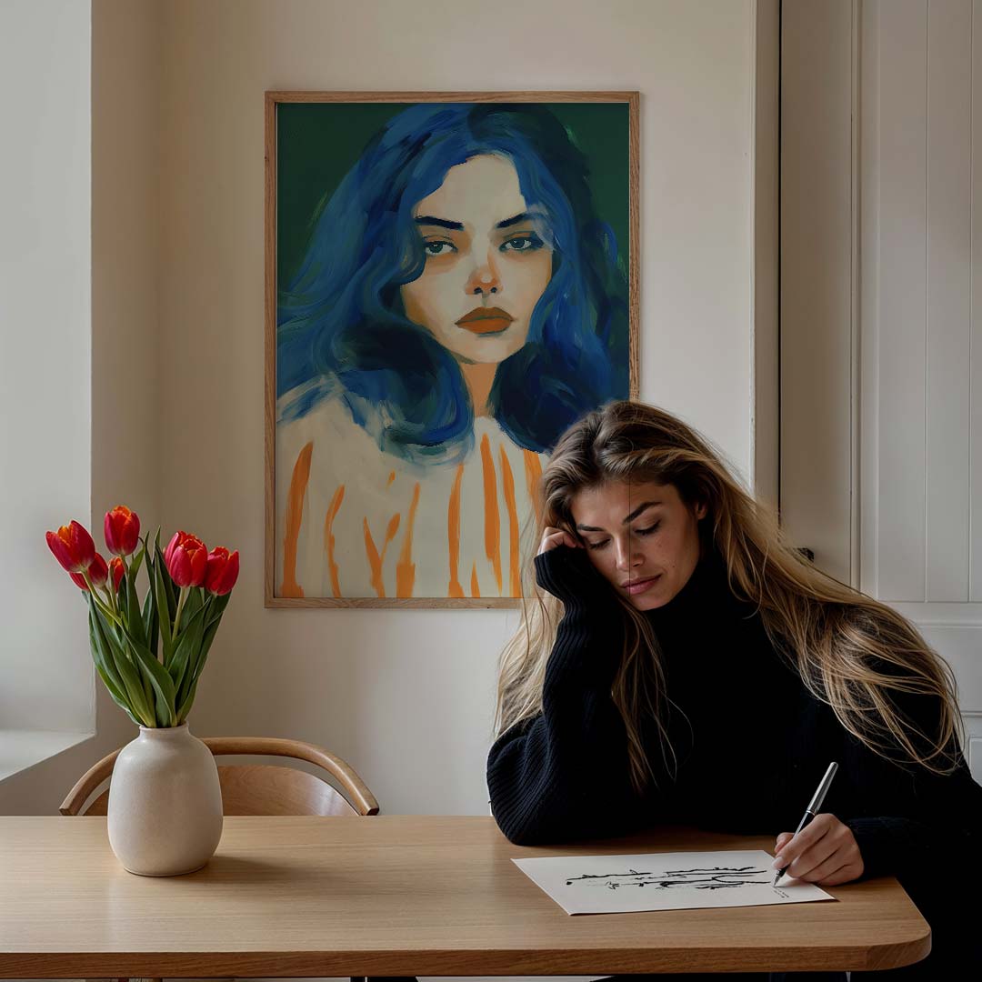 Mystieke Vrouwelijke Portretposter-WallArtistic