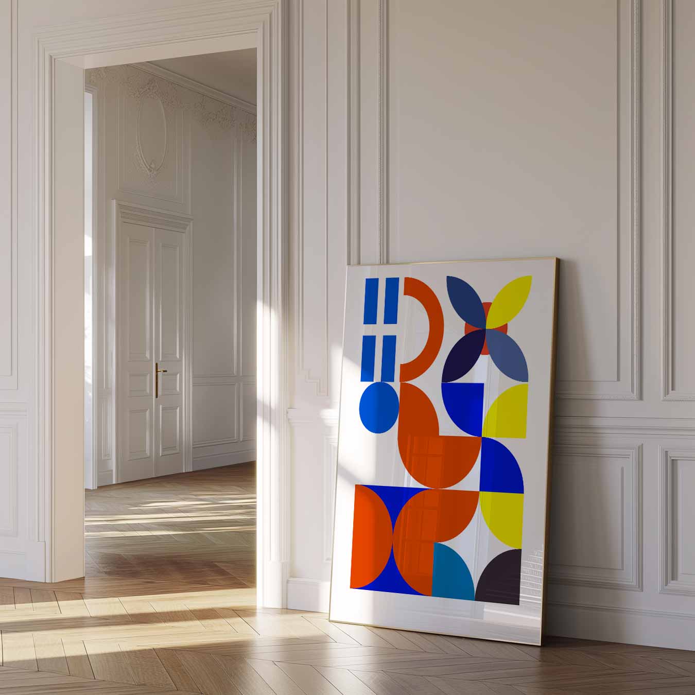 Kleurrijke Geometrische Kunstposter-WallArtistic