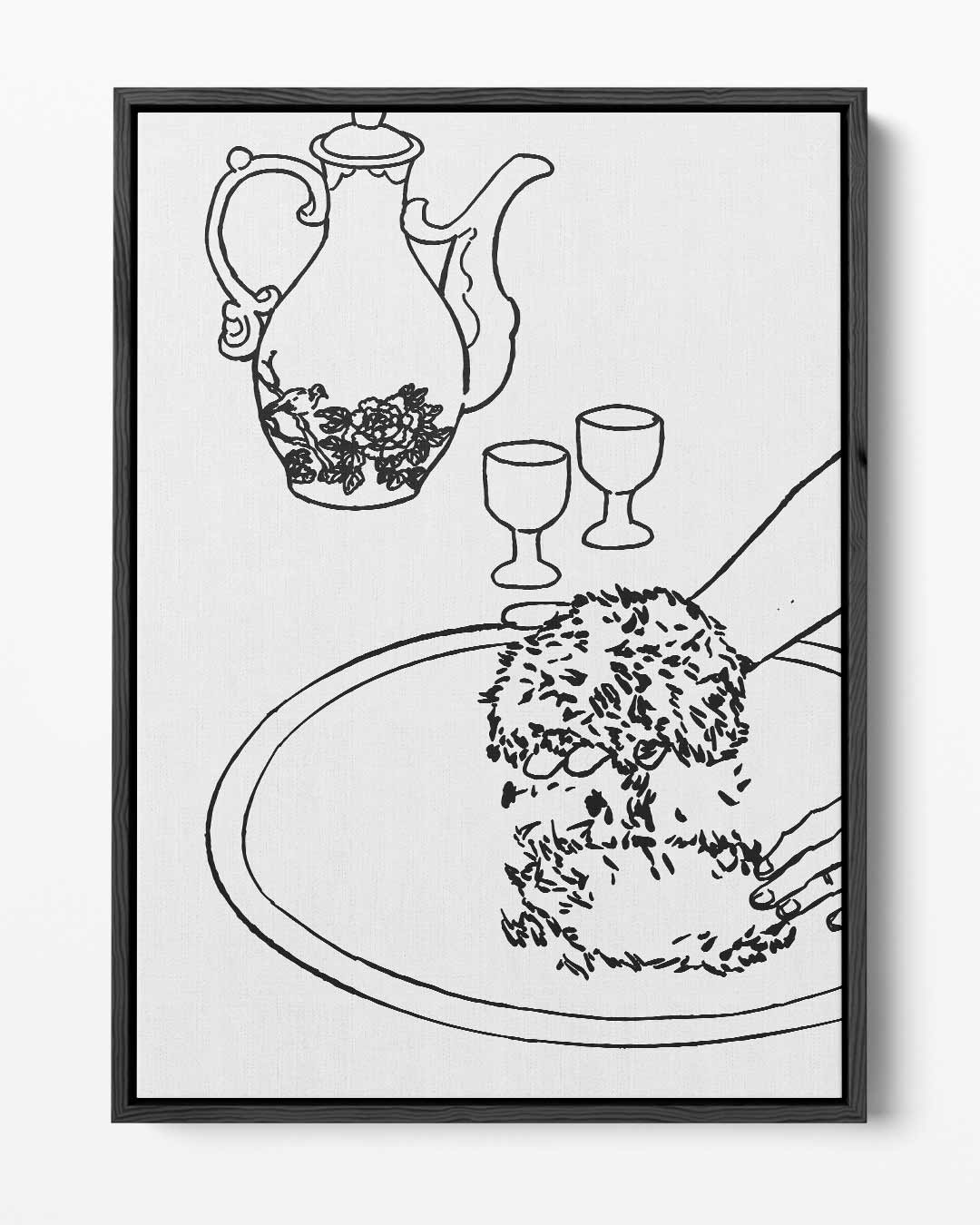 Vintage Stilleven Illustratie Kunstwerk-canvas-dibond-plexiglas-wanddecoratie-WallArtistic