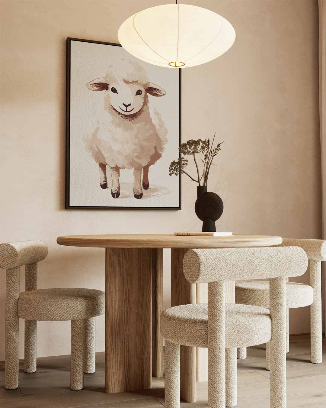 Schattig Sprookjesachtig Schaap Kunstwerk-canvas-dibond-plexiglas-wanddecoratie-WallArtistic