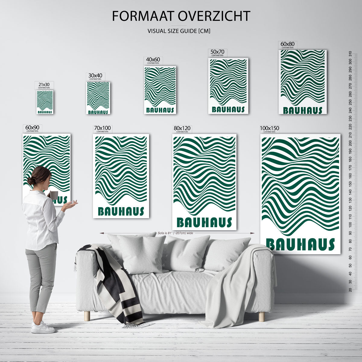 Golvend lijnenspel Poster